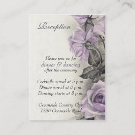 Sterling Silver Lila Rose Wedding Reception Card Begleitkarte