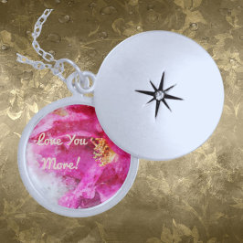 Sterling Silver Plate Liebe Locket Necklace