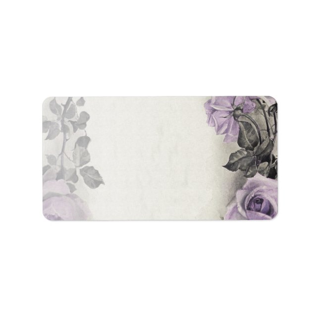 Sterling Silver Rose Blank Wedding Address Labels Adressaufkleber (Vorne)