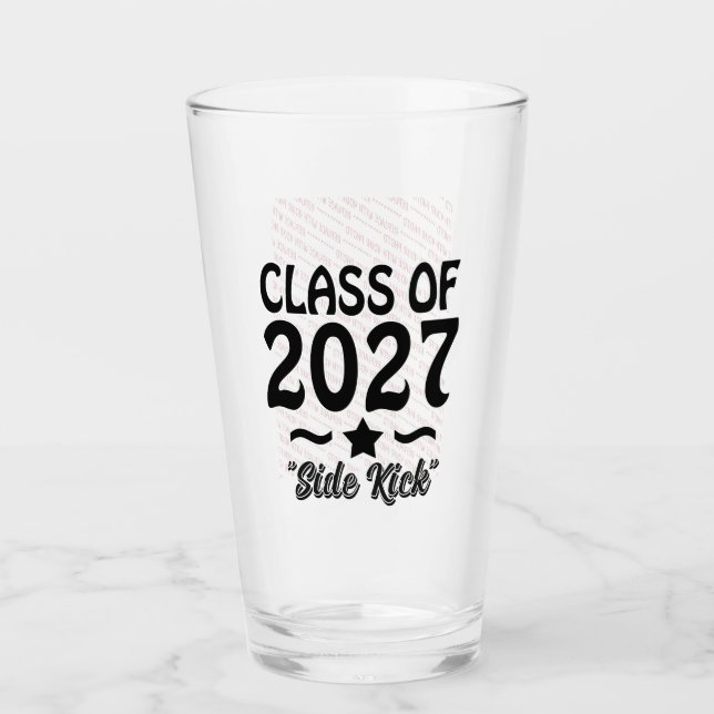 Stern-Abschlussklasse 2027 Foto-Abschlussfeier Glas (Vorderseite)