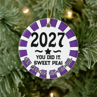 Stern-Abschlussklasse 2027 Foto-Abschlussfeier Keramik Ornament