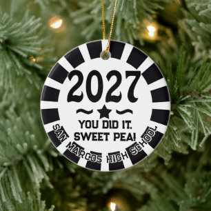 Stern-Abschlussklasse 2027 Foto-Abschlussfeier Keramik Ornament