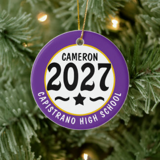 Stern-Abschlussklasse 2027 Foto-Abschlussfeier Keramik Ornament