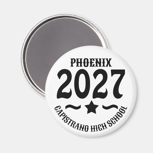 Stern-Abschlussklasse 2027 Magnet (Vorderseite/Rückseite)