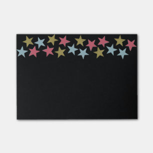 Stern-Anmerkungen über Schwarzes Post-it Klebezettel