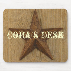 Stern auf Holz, Coras Schreibtisch Mousepad