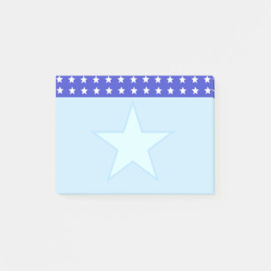 Stern auf Light Blue Post-it Klebezettel
