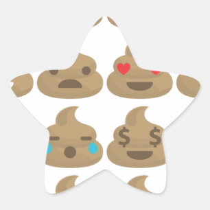 💩💩💩 Stern-Aufkleber