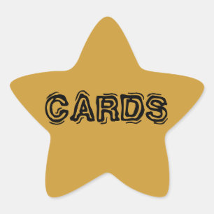 Stern-Aufkleber beschriftet Karten