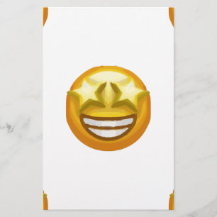 Stern-Augen-Emoji Briefpapier