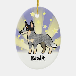 Stern-australischer Viehhund/Kelpie Keramikornament