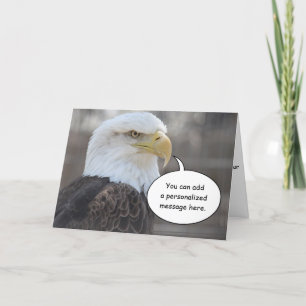Stern Bald Eagle Greeting Card Karte