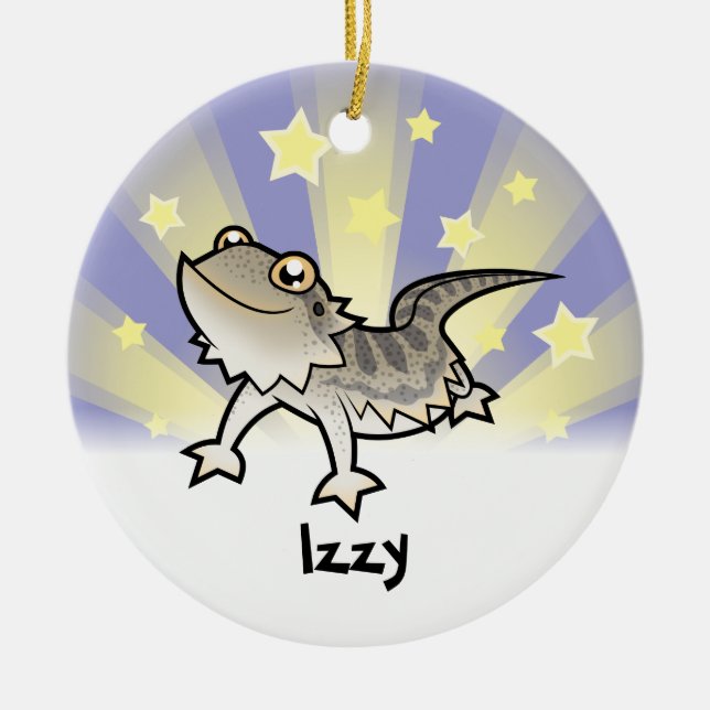 Stern-bärtiger Drache/Rankins Drache Keramikornament (Vorne)