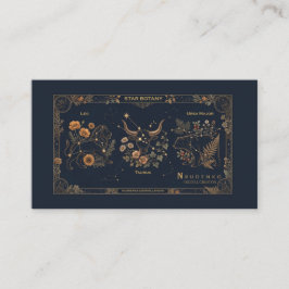Stern Botanik Luxus Gold Marine Monogramm Geschäft Visitenkarte