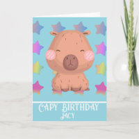 Stern Capybara Geburtstag Süß