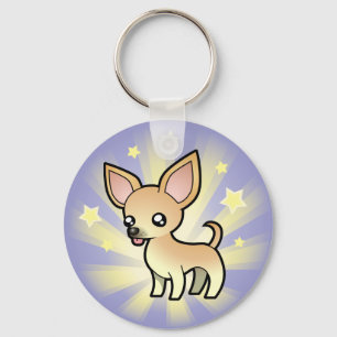Stern-Chihuahua (glatter Mantel) Schlüsselanhänger