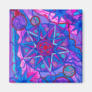 "Stern der Freude" 2 Zoll-quadratischer Magnet