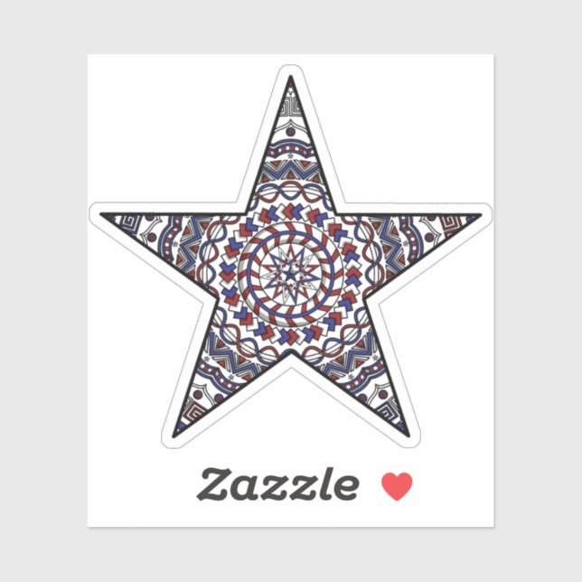 Stern der Kontaktaufnahme Aufkleber (Blatt)