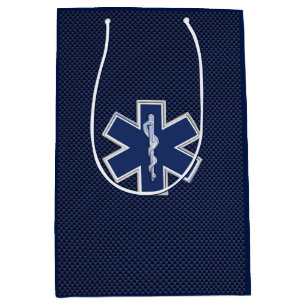 Stern der Leben-Sanitäter-Kohlenstoff-Faser-Art Mittlere Geschenktüte