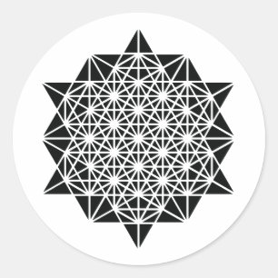 Stern der Schaffungs-Raum-Zeit-Mandala Runder Aufkleber