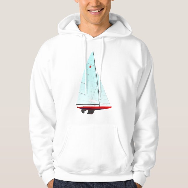 Stern, der Segelboot onedesign olympische Klasse Hoodie (Vorderseite)