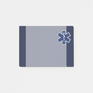 Stern des Leben-Sanitäters auf Post-it Klebezettel