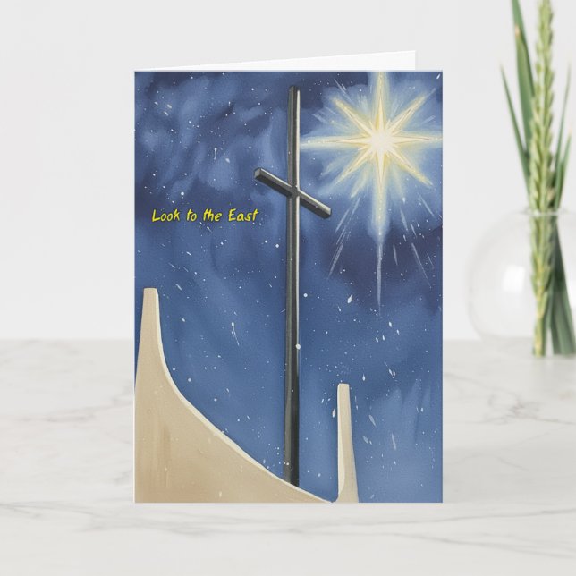 Stern des Staunens - Weihnachtskarte Karte (Vorderseite)