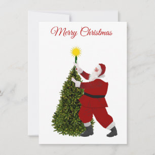 Stern des Weihnachtsmanns Weihnachtskarte Flach am Feiertagskarte