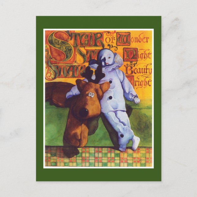 STERN DES WUNDERS Postkarte / Grün (Vorderseite)