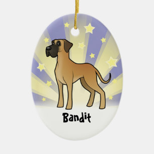Stern-Deutsche Dogge Keramik Ornament