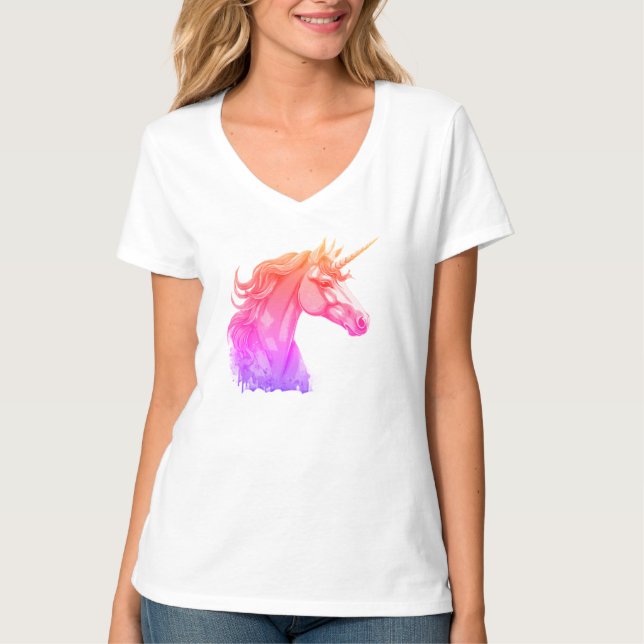 Stern Einhorn – Damen T-Shirt (Vorderseite)