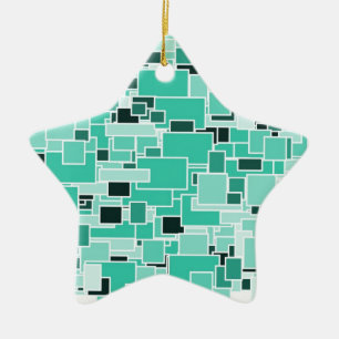 Stern für Weihnachtsbaum Keramik Ornament