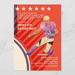 Stern-Fußball-Spieler-Einladung Einladung