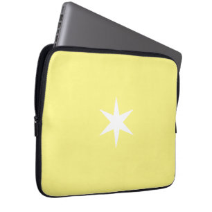 Stern Gelb und weiß Laptopschutzhülle
