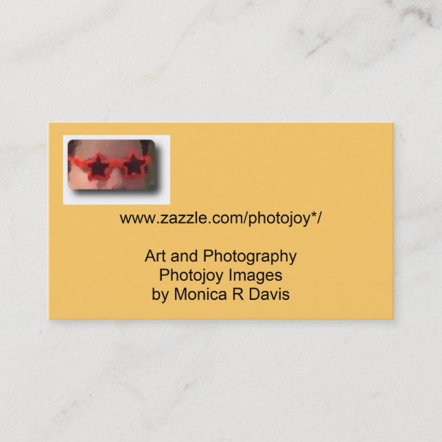 Stern-Glas-Website-Visitenkarten Visitenkarte (Vorderseite)