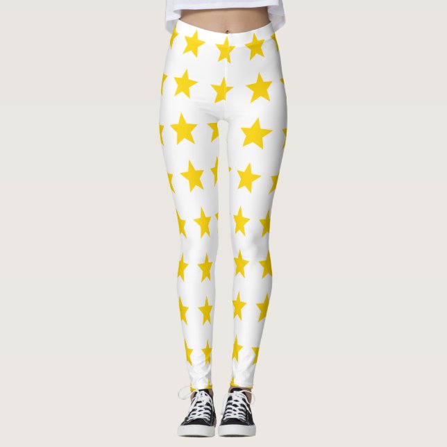 Stern Gold Gelb Leggings (Vorderseite)