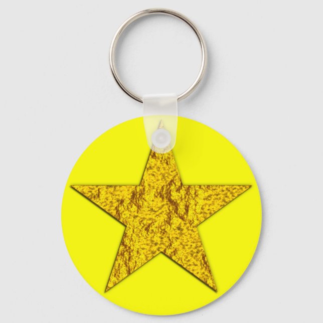 Stern (Goldnugget) Schlüsselanhänger (Vorderseite)
