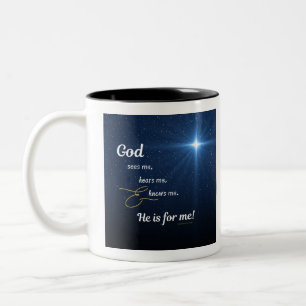 Stern - Gott sieht mich Zweifarbige Tasse