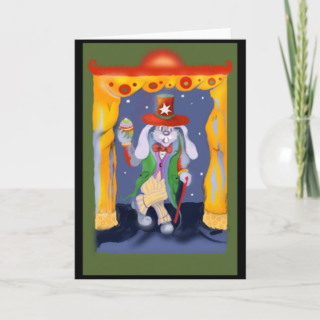 * Stern-Häschen * Feiertagskarte (Vorderseite)