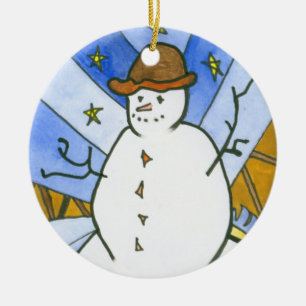 Stern-Jongleur-Weihnachtsbaum-Verzierung Keramik Ornament