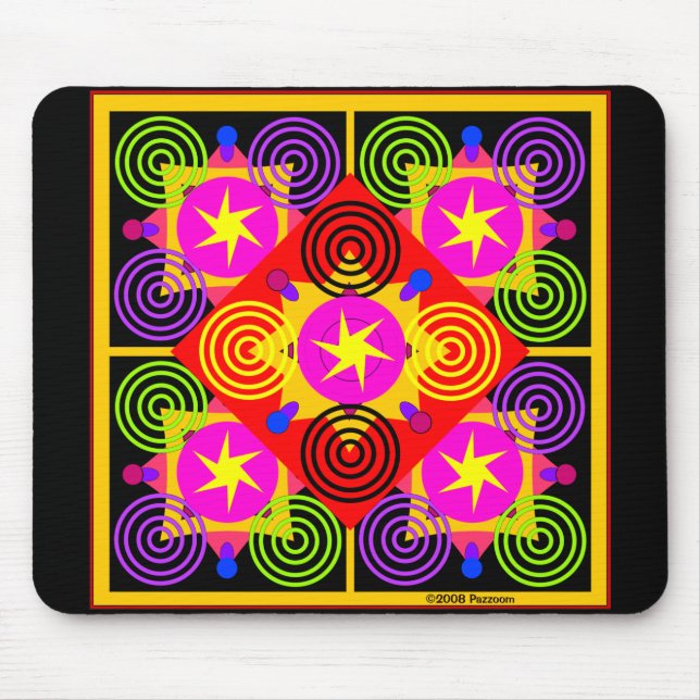 Stern-Kasten geometrisch Mousepad (Vorne)