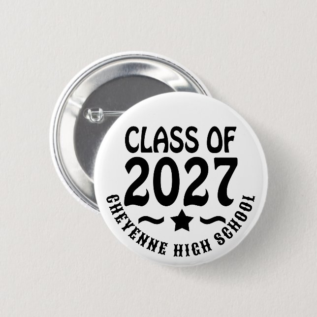 Stern-Klasse Abschlussjahrgang 2027 Button (Vorne & Hinten)