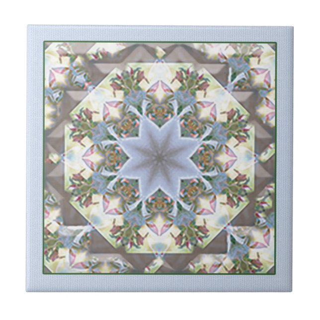 Stern-Mandala Trivet/Fliese Fliese (Vorderseite)