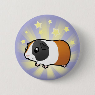 Stern-Meerschweinchen (glattes Haar) Button