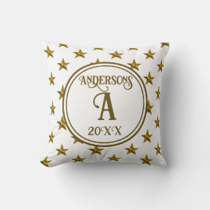 Stern-Monogram-Hausdekoration Hochzeitsandenken Kissen