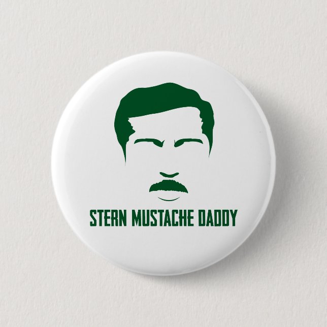 Stern Mustache Button (Vorderseite)