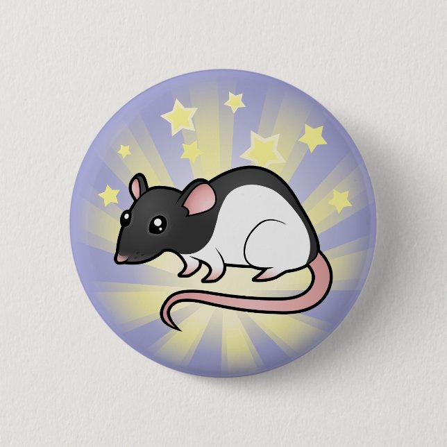 Stern-Ratte Button (Vorderseite)