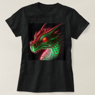 Stern Red and Green Adult Dragon T - Shirt