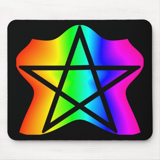 Stern-RegenbogenPentagram Mousepad (Vorne)