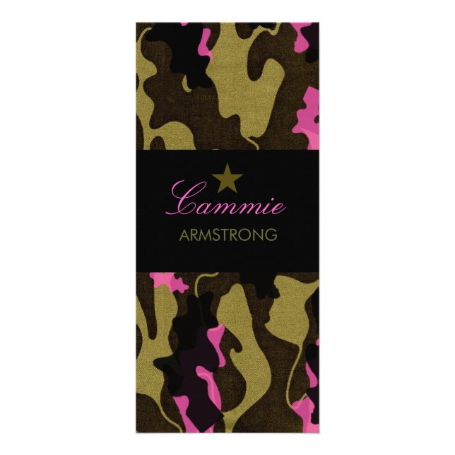 Stern-Rosa der Camouflage-311 Werbekarte (Vorne)